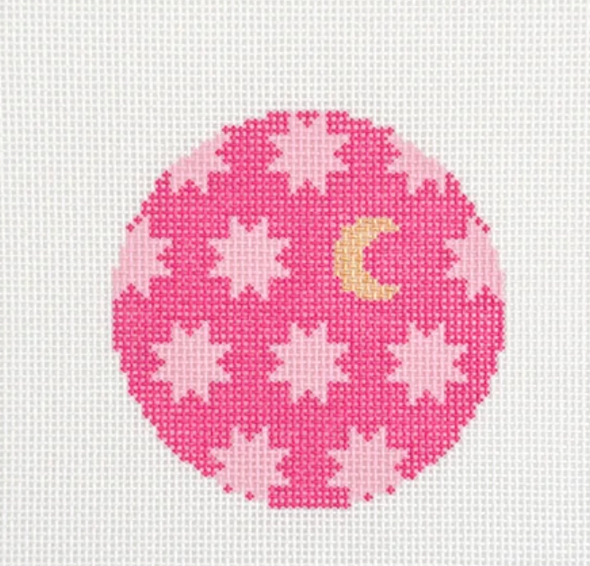Moon & Stars Round Pink