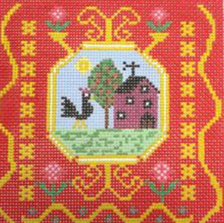 French Tile Rooster