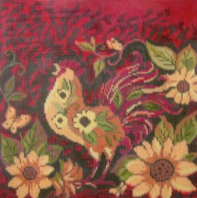 Red Woodland Rooster