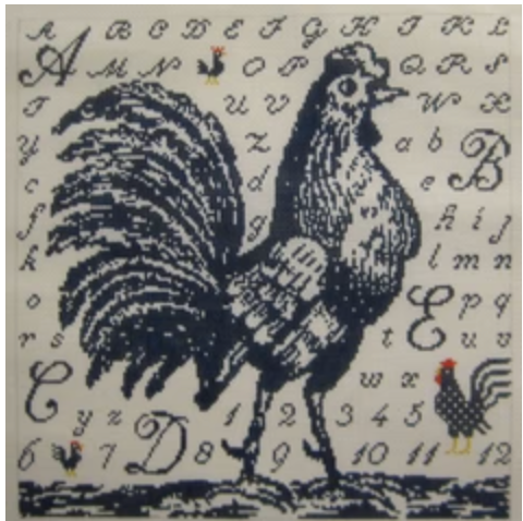 Toile Rooster Blue