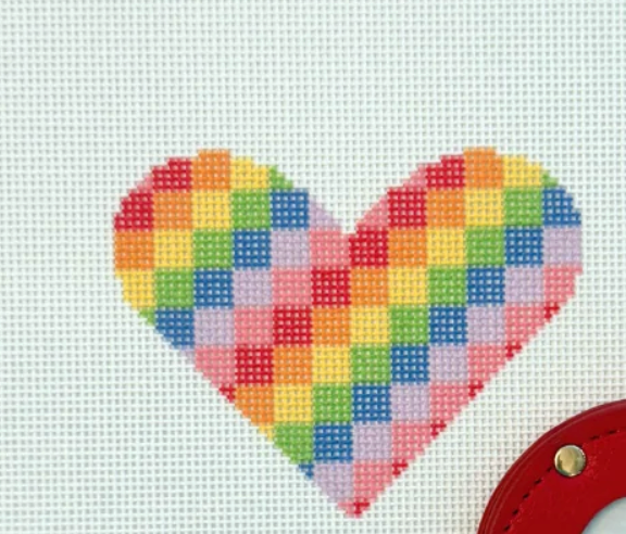 Rainbow Check Heart