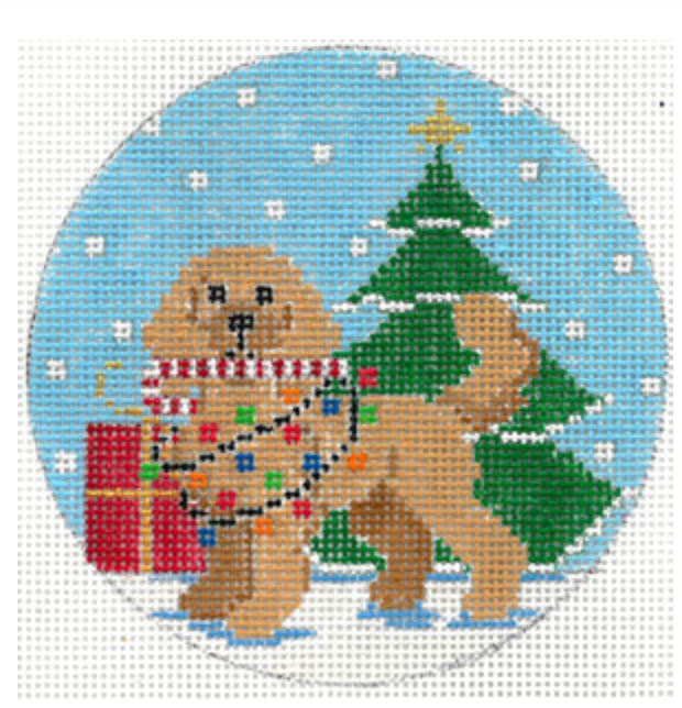 Holiday Pooch - Golden Doodle