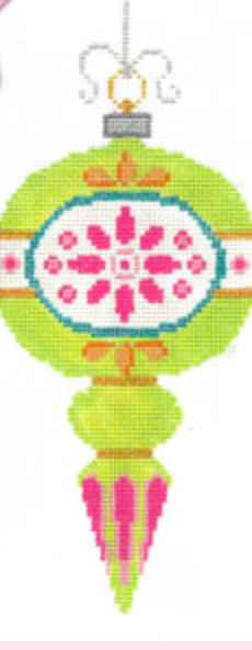Vintage Ornament lime/pink/orange