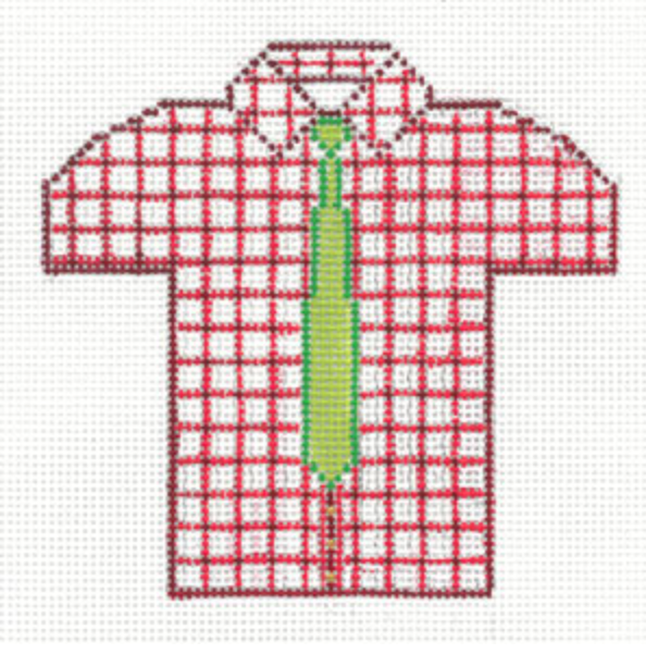Men's Shirt -  Red and White Check