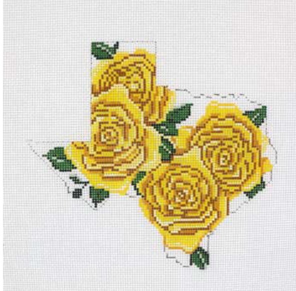 State Shaped Texas Yellow Roses