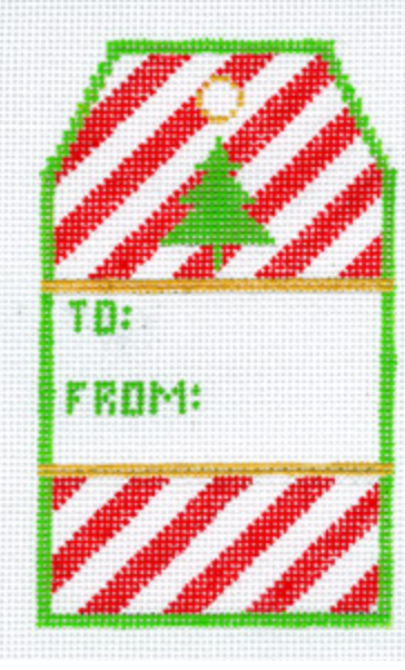 Striped Gift Tag To: and From: