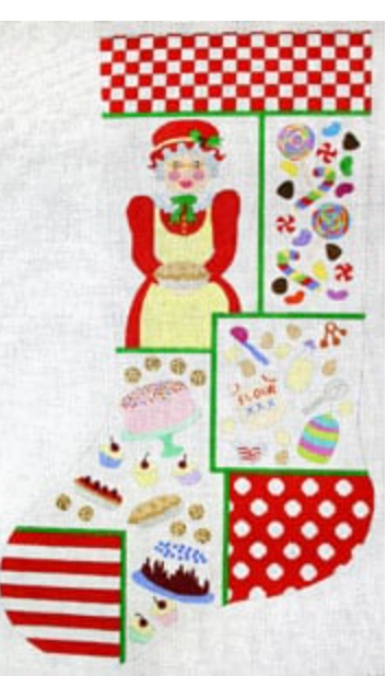 Mrs. Claus Collage Stocking