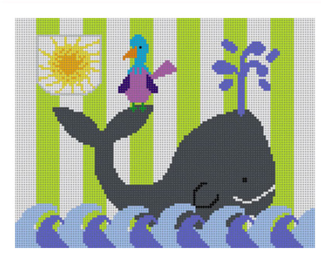 Whale and Bird Tooth Fairy Pillow