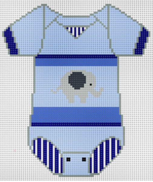 Baby Onsie Blue w/ elephant