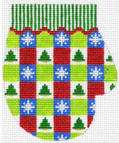 Trees and Snowflakes Mitten