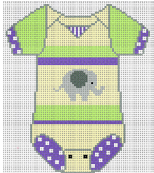 Baby Onsie - Yellow w/ Elephant