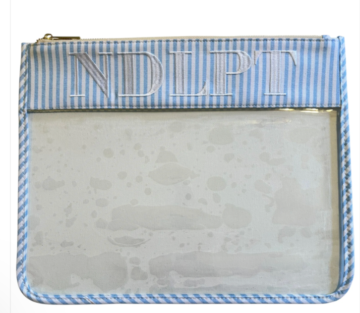 NDLPT Blue & White Striped Project Bag