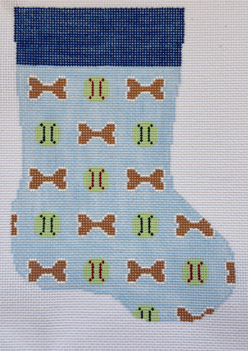Blue Bones & Tennis Balls Dog Mini Stocking