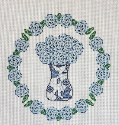 Porcelain Blooms Hydrangea Wreath