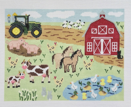 Barnyard Farm Scene