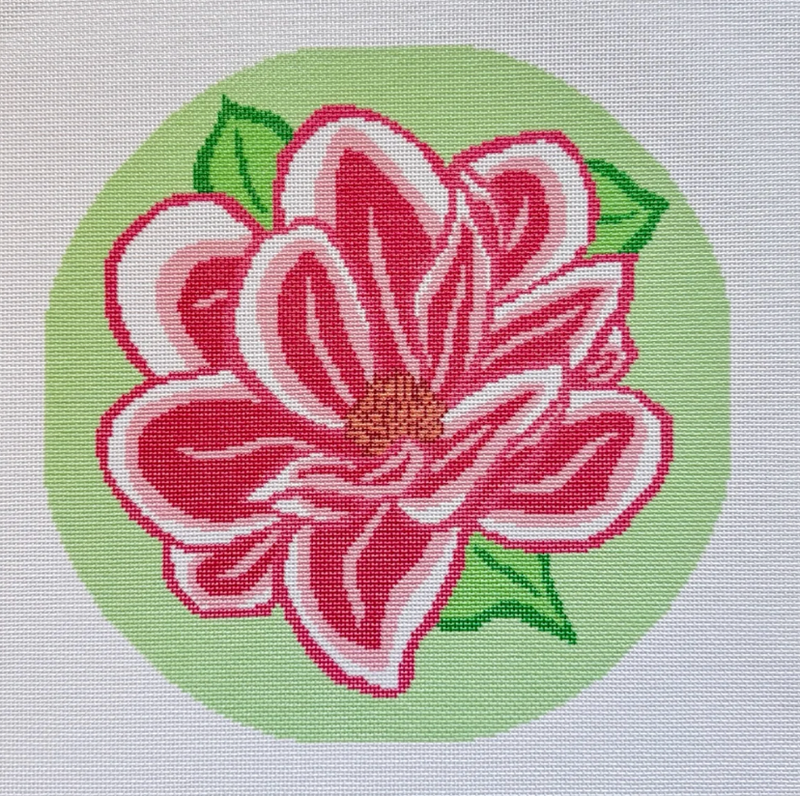 Pink Spring Magnolia Pillow Round