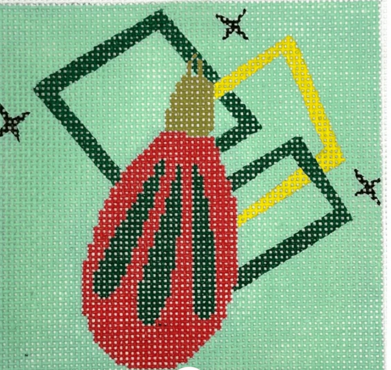 Red Mid Century Ornament