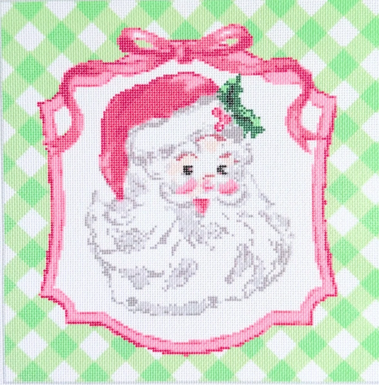 Gingham Face Santa