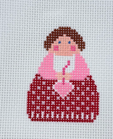 Red Angel with Pink Heart