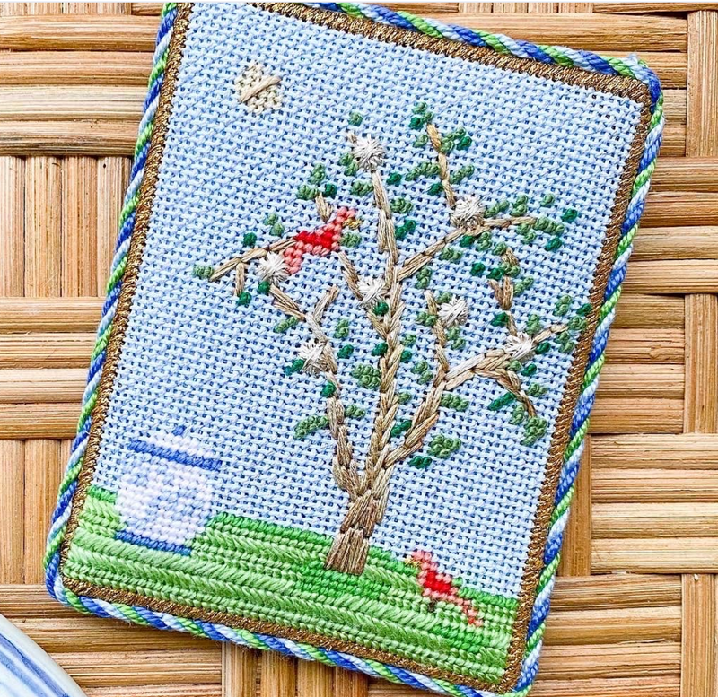 Chinoiserie Silk Screen - Blue and Stitch Guide