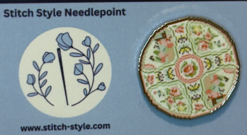 Canton Rose Plate  Needle Minder