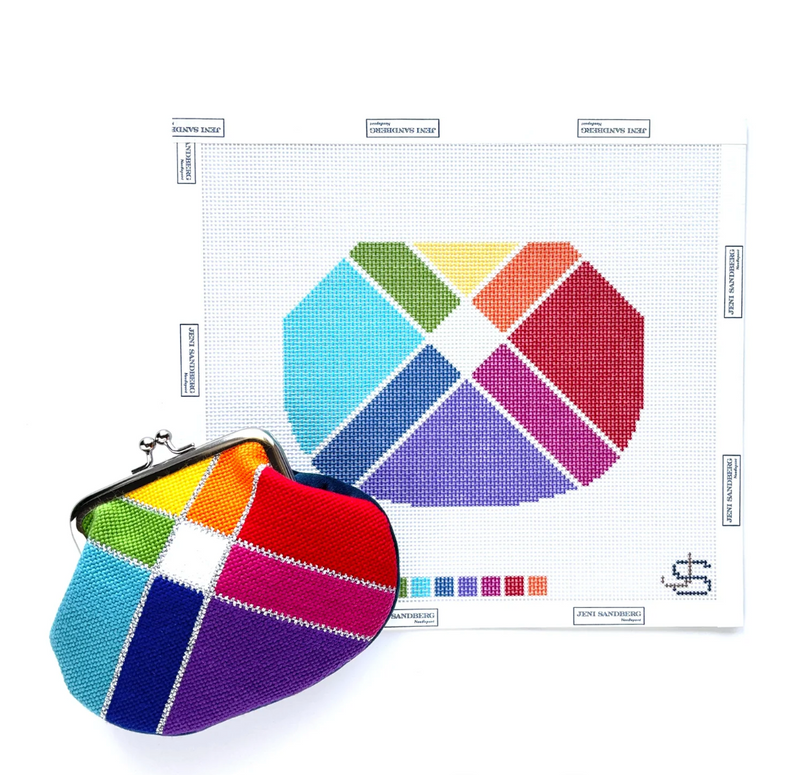 Rainbow Square  - Kiss Lock Bags