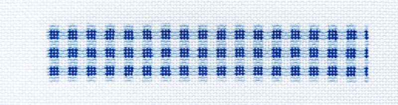 Large Gingham Key Fob - Blue