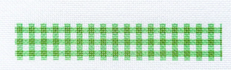 Large Gingham Key Fob - Green