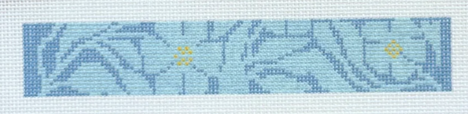 Flowers and Leaves -Blue Keychain