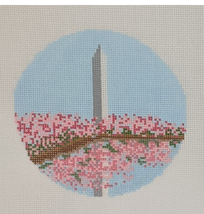Washington Monument with Cherry Blossoms