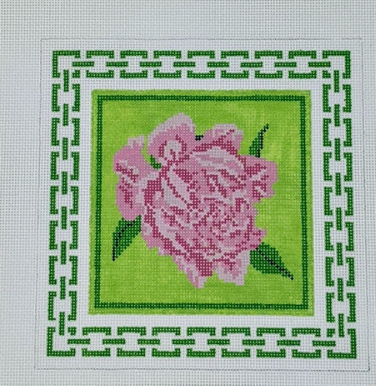 Pink Peonies w. Green Border