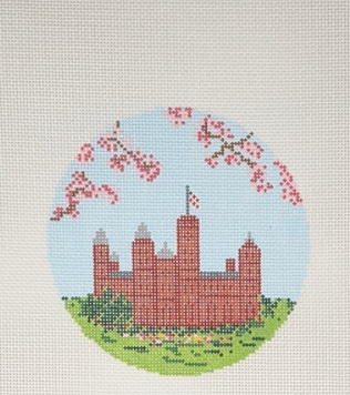Smithsonian Castle w. Cherry Blossoms