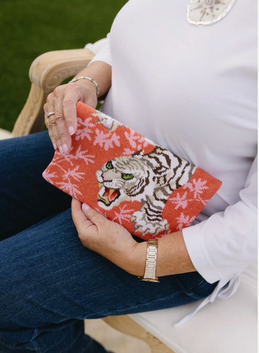 Monkey w/ Florals Trifold Clutch