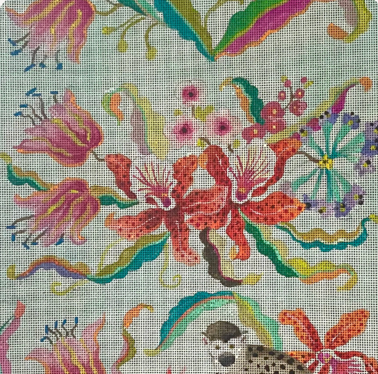 Monkey w/ Florals Trifold Clutch