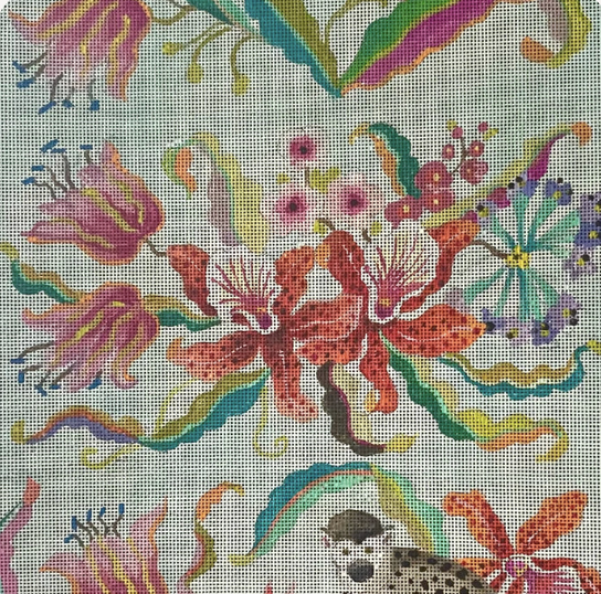 Monkey w/ Florals Trifold Clutch