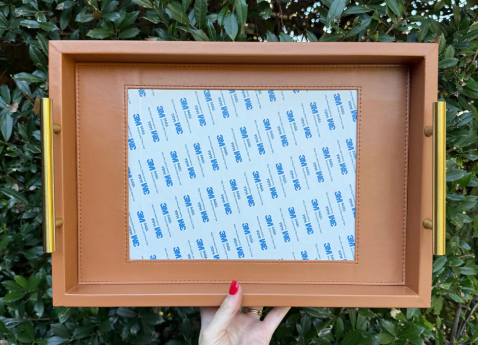Rectangle Self-Finishing Leather Tray