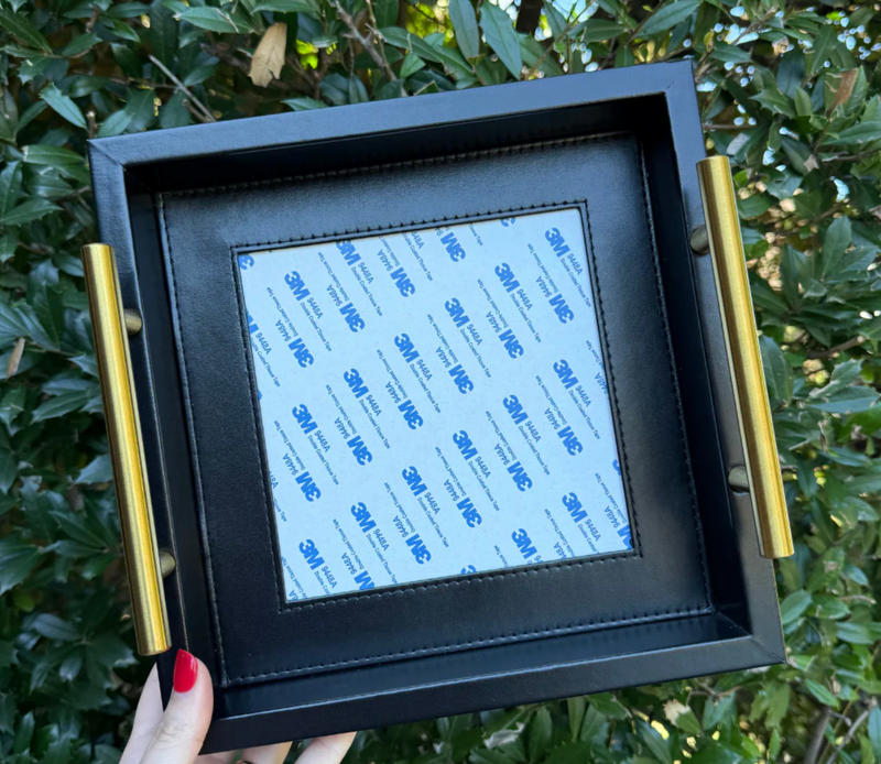 Square Self-Finishing Leather Tray