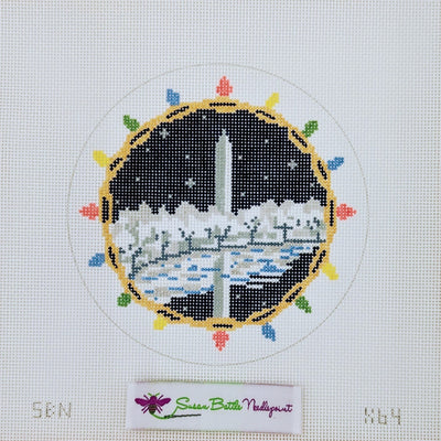 Washington Monument with Night Sky and Lights